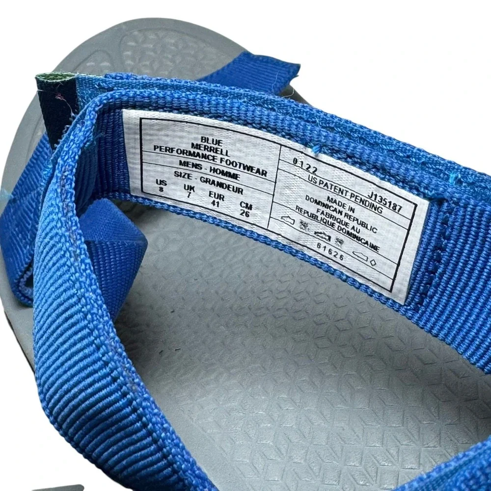 Merrell Men's Breakwater Strap Sport Sandal Blue Nylon‎ size 8 New